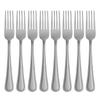 Oneida Silverware Set, Tress Everyday Flatware 8-Piece Dinner Forks Set, Service For 8, 18/0 Stainless Steel, Rust Resistant, Dishwasher Safe, Home And Kitchen Utensils (Silver, 8 Piece) view 1