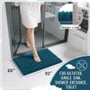 Yimobra Bathroom Rugs Non Slip Washable 32x20 Inch - Ultra Soft Absorbent Chenille Bath Mat, Quick Dry Shaggy Floor Carpet for Tub Shower, Peacock Blue Home Decor Accessories view 2