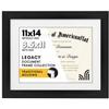 Americanflat 11x14 Diploma Frame with Shatter-Resistant Glass - Use as 8.5x11 Frame with Mat or Display 11x14 Documents Without Mat - Legacy Collection - Certificate Frames for Wall Display - Black view 1