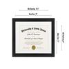 Americanflat 11x14 Diploma Frame with Shatter-Resistant Glass - Use as 8.5x11 Frame with Mat or Display 11x14 Documents Without Mat - Legacy Collection - Certificate Frames for Wall Display - Black view 2