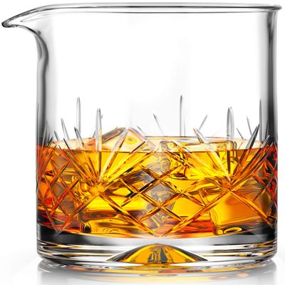 MOFADO. Crystal Cocktail Mixing Glass - Premium 24oz 710ml - Solid & Thick Bottom Cocktail Shaker Professional Quality Bartender Tool for Stirring Cocktail & Drinks - Gift Ideas for Christmas Birthday