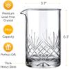 MOFADO. Crystal Cocktail Mixing Glass - Premium 24oz 710ml - Solid & Thick Bottom Cocktail Shaker Professional Quality Bartender Tool for Stirring Cocktail & Drinks - Gift Ideas for Christmas Birthday view 2