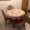 USTIDE 63-inch Round Crochet Lace Tablecloth Beige Gorgeous Dining Living Room Kitchen Tablecloth view 4