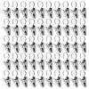 Teenitor 50 PCS Stainless Steel Curtain Hooks Curtain Clips with Hook, Curtain Rod Hooks, S Hooks for Hanging Curtain, Photos, Home Decoration Outdoor Christmas Party Wire Holder view 1