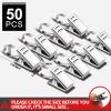 Teenitor 50 PCS Stainless Steel Curtain Hooks Curtain Clips with Hook, Curtain Rod Hooks, S Hooks for Hanging Curtain, Photos, Home Decoration Outdoor Christmas Party Wire Holder view 2