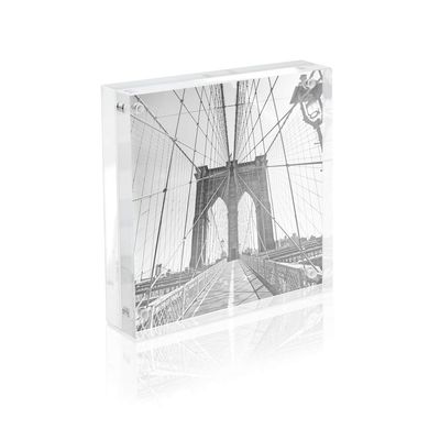 Isaac Jacobs Super Thick Acrylic Magnetic Block Frame, 4x4 inches