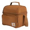 Carhartt Camping Cooler, Worksite Lunchbox, Soft Shell Lunch Bag for Construction Sites, Work and Everyday Use, Brown view 2
