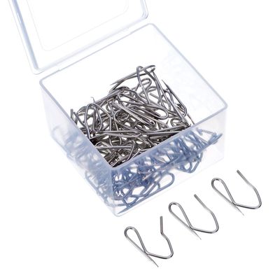 Outus 58 Pack Metal Curtain Hooks Pin-On Drapery Hooks 1.2 by 1 Inch for Window,Door,Shower Curtain(Silver)