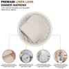 GFI LINEN CLUBS Flax Linen Cotton Cloth Dinner Napkin - Pack of 12 Natural Premium Napkins with Metered Corners, 18x18 Inch, Machine Washable, Reusable for Dining, Parties, Weddings & Everyday Use view 3