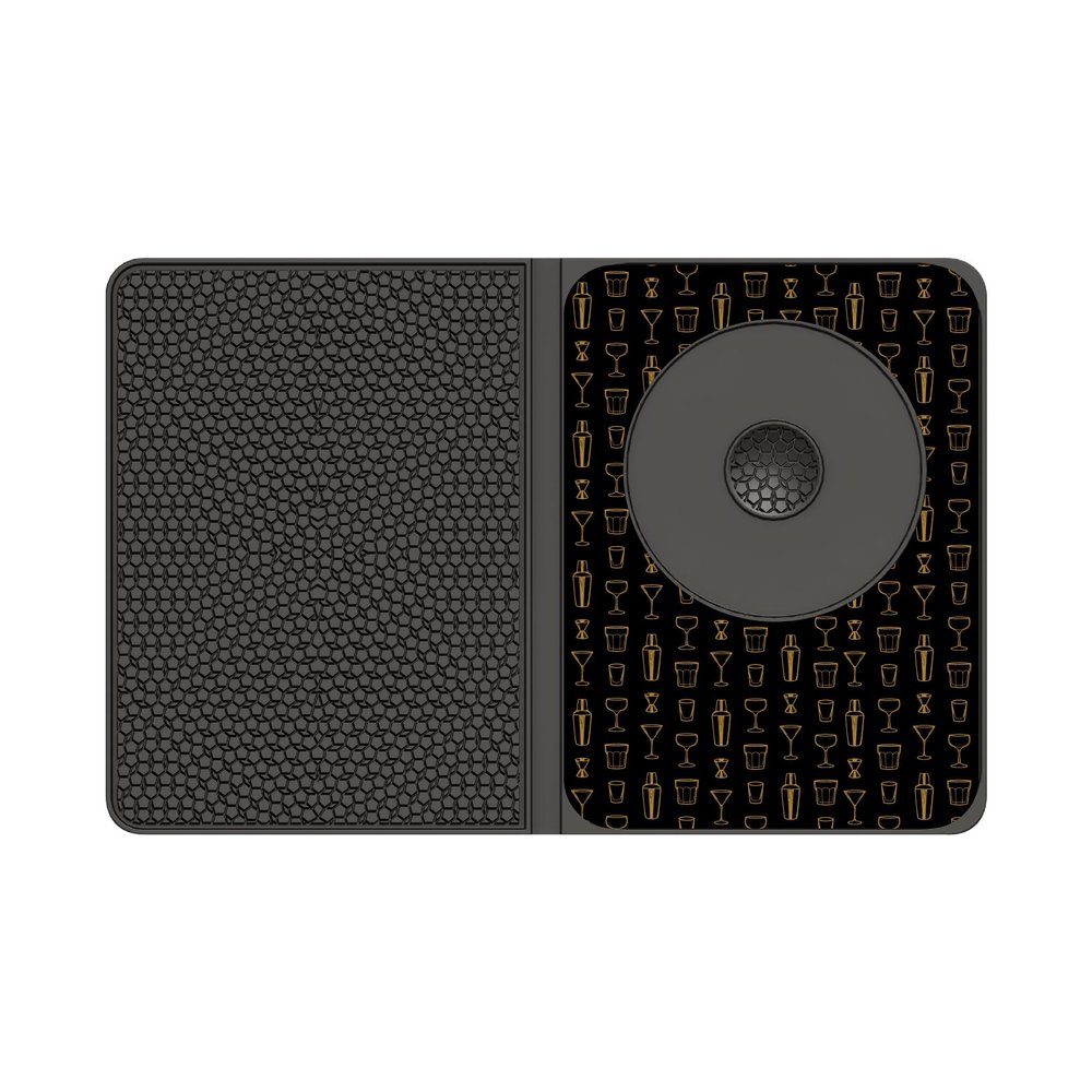 Talisman Designs Multi-Use Cocktail bar Mat, Black