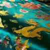 LELVA Chinese Traditional Bedding Asian Bedding Queen with Dragon and Phoenix Bird Embroidery Duvet Cover Set 4pcs (King) view 4