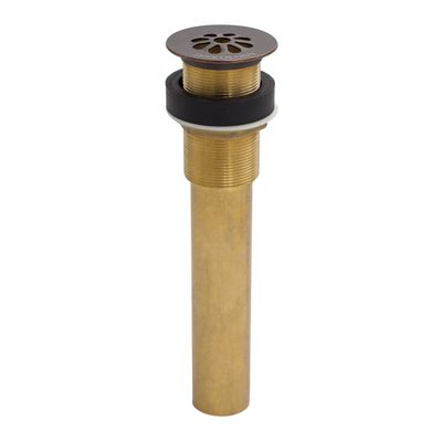 SinkSense 1.5" Grid Sink Drain in Aged Copper No Overflow