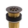 SinkSense 1.5" Grid Sink Drain in Aged Copper  No Overflow view 2