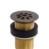 SinkSense 1.5" Grid Sink Drain in Aged Copper  No Overflow view 4