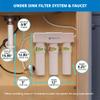 Aquasana Under Sink Water Filter System - Reduces PFAS, Lead, & Chlorine in Drinking Water - Under Counter Claryum Filtration for Kitchen - 3-Stage Max Flow - Chrome Faucet - AQ-5300+.56 view 2