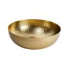 Creative Co-Op Round Hammered Metal Bowl, Gold Finish, 14" view 1