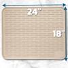 XXL Silicone Dish Drying Mat for Kitchen Counter or Under Sink, 24" x 18" Extra Large, Waterproof Pet Feeding Mat, Dog Food, Water Bowls, Under Drying Racks for Dishes, Coffee Bars, Bar Mats (Beige) view 4