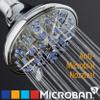 AquaDance Antimicrobial  Anti-Clog High-Pressure 6-Setting Shower Head with Microban Nozzle Protection from Growth of Mold, Mildew & Bacteria for Stronger Shower! 4" Sunset Blue view 4