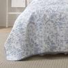 Laura Ashley - King Quilt Set, Soft Cotton Bedding with Reversible Design, Medium Weight for Year Round Use, 3 Piece Bed Set with Matching Pillowcases (Amberley Blue) view 4