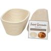 Saint Germain Bakery Premium Round Bread Banneton Basket with Liner - Perfect Brotform Proofing Basket for Making Beautiful Bread (10 inch Oval) view 1