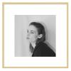 Golden State Art - 12x12 Aluminum Picture Frame - with Mat for 8x8 Photo or Without Mat for 12 x 12 Photo - Real Glass Cover - Simple and Elegant Decor for Wall Mounting - 1 Pack - Gold view 1