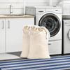Cotton Craft - 2 Pack Extra Large 100% Cotton Canvas Heavy Duty Laundry Bags - Natural Cotton - 28"x36" - Versatile - Multi Use view 2