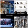 LED Display Lights, (4) Strip Light Bars for Display Case Shelf Showcase Bookshelf Kitchen Workbench, Plug-in Under Cabinet Lighting - (6000K, Cool White) view 3