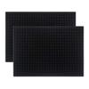 Tebery 2 Pack Black Bar Mat, 18" x 12" Rubber Dish Drying Mat for Countertop, Non Slip Cocktail Service Spill Mats for Bartending, Coffee Bar Mats Accessories for Home Kitchen view 1