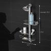 simplehuman Adjustable and Extendable Shower Caddy Large, Stainless Steel and Anodized Aluminum view 3