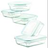 Glasslock Airtight Anti-Spill Proof Tempered Storage Containers 10pc Set~Microwave & Oven Safe view 1