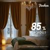 jinchan Gold Brown Velvet Curtain for Living Room Thermal Insulated Blackout Curtains 96 Inches Long Room Darkening Bedroom Curtain Drapes Vintage Single Panel Curtain Half Blackout Rod Pocket 1 Panel view 3