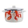 Golden Rabbit Enamelware Soup or Stock Pot, 18 quart, Lobster view 3
