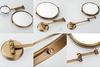 7Trees 8-Inch Retro Bathroom Folding Wall Mount Make-Up Mirror Flip Telescopic Beauty Mirror (Antique Brass) view 2
