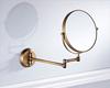 7Trees 8-Inch Retro Bathroom Folding Wall Mount Make-Up Mirror Flip Telescopic Beauty Mirror (Antique Brass) view 3