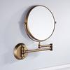 7Trees 8-Inch Retro Bathroom Folding Wall Mount Make-Up Mirror Flip Telescopic Beauty Mirror (Antique Brass) view 4