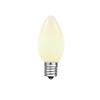 Novelty Lights C7 White Ceramic Christmas String Lights - Indoor/Outdoor Light Set w/ 25 Opaque Bulbs for Christmas Tree, Patio, Wedding Decor, and More - (Green Wire, 25' Long) view 2
