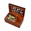 FnLy Antique Engraved Wooden Wind-Up Musical Box,Fur Elise Musical Box,with Gold-Plating Movement in,Rectangle view 1