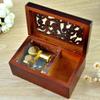 FnLy Antique Engraved Wooden Wind-Up Musical Box,Fur Elise Musical Box,with Gold-Plating Movement in,Rectangle view 2