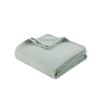 Madison Park Liquid Cotton Luxury Blanket Premium Soft Cozy 100% Ring Spun Cotton For Bed , Couch or Sofa, Twin, Sea Foam view 1