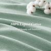 Madison Park Liquid Cotton Luxury Blanket Premium Soft Cozy 100% Ring Spun Cotton For Bed , Couch or Sofa, Twin, Sea Foam view 2