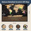 Landmass Scratch Off World Map, Deluxe Travel Tracker with Flags, Detailed Cartography, Gift Idea for Travelers, Wall Art, Home or Office Decor, 17x24 Inches view 2