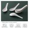 DOWAN Soup Spoons, Ceramic Asian Soup Spoons, White Japanese Spoon Large for Ramen Pho Wonton Dumpling Miso, Deep Oval Hook Design, Set of 12 (12, Soft White) view 4