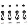 Stayput Fasteners 6 5/8" Standard Size Black Bungee Shock Cord & Fastener for Boat Canvas (4 Pack) with Knobs and #10 Stainless Titanium Screws view 1