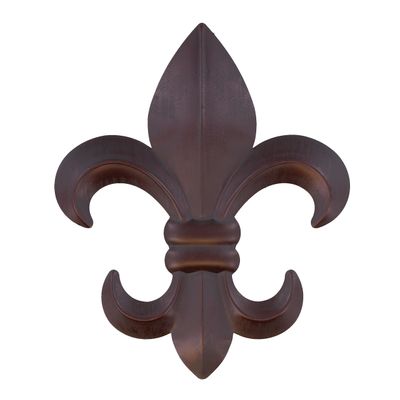 10" Metal Fleur De Lis Wall Plaque / Art with hanger - Rustic Creole Decor