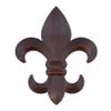 10" Metal Fleur De Lis Wall Plaque / Art with hanger - Rustic Creole Decor view 1