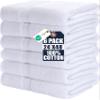 Utopia Towels 6 Pack Medium Bath Towel Set, 24 by 48 Inches, 500 GSM 100% Ring Spun Cotton, Lightweight and Highly Absorbent Quick Drying Premium Towels for Hotel, Spa and Bathroom, White view 1