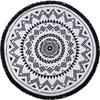 SwimZip Round Beach Towel Black Sand Beach view 1