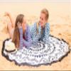 SwimZip Round Beach Towel Black Sand Beach view 2