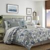 Tommy Bahama - Queen Duvet Cover Set, Soft Cotton Bedding with Matching Shams, Tropical Bedding Set with Solid Reverse (Raw Coast Blue, Queen) view 1