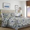 Tommy Bahama - Queen Duvet Cover Set, Soft Cotton Bedding with Matching Shams, Tropical Bedding Set with Solid Reverse (Raw Coast Blue, Queen) view 2